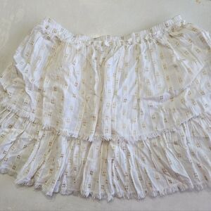 Vineyard Vines Cream Mini Skirt with Gold Dot Detail